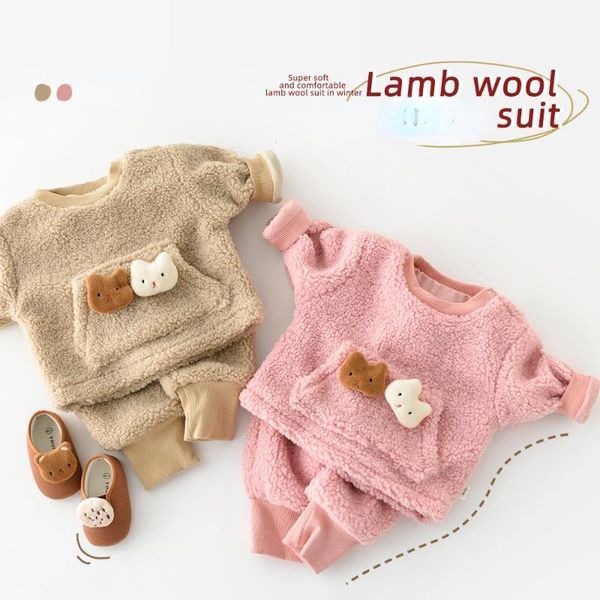 pajamas baby sleep sets 2021 autumn children thicken warm suit 0-24m born cartoon doll lamb fur clothing, Blue;red
pajamas baby sleep sets 2021 autumn children thicken warm suit 0-24m born cartoon doll lamb fur clothing, Blue;red