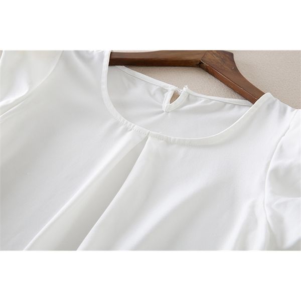 pure color fold sets shoulder pads t-shirts with short sleeves 210306, White
pure color fold sets shoulder pads t-shirts with short sleeves 210306, White