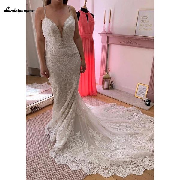 2021 new mermaid wedding es v neck court train sleeveless country bridal gowns with lace appliques och2, White
2021 new mermaid wedding es v neck court train sleeveless country bridal gowns with lace appliques och2, White