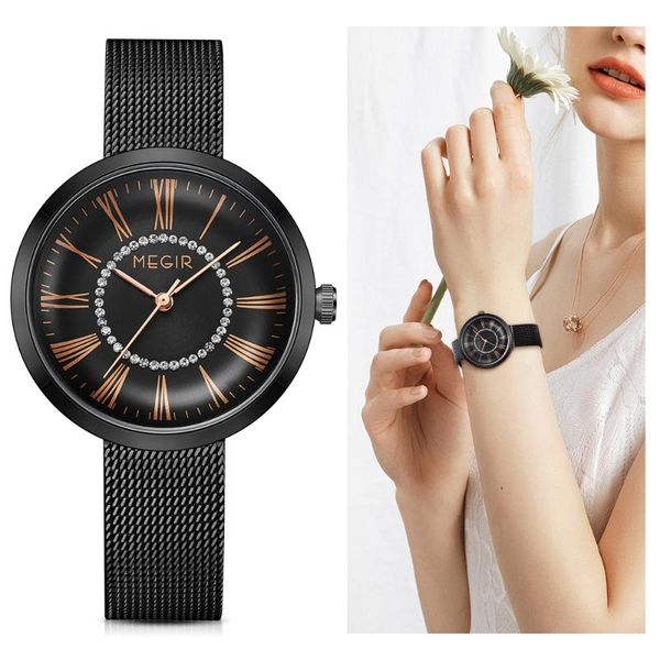 wristwatches megir 2021 women's watches bracelet with japan- 2035 movement fashion luxury for women ladies, Slivery;brown
wristwatches megir 2021 women's watches bracelet with japan- 2035 movement fashion luxury for women ladies, Slivery;brown