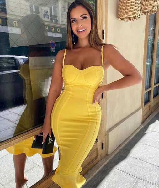 2021 new summer style v neck mermaid yellow bandage designer fashion party vestido d5zj, Black;gray
2021 new summer style v neck mermaid yellow bandage designer fashion party vestido d5zj, Black;gray