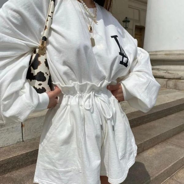 women's tracksuits boozrey y2k 2021 spring and autumn printed loose round neck long sleeve shorts skirt fashion casual sweater set, Gray
women's tracksuits boozrey y2k 2021 spring and autumn printed loose round neck long sleeve shorts skirt fashion casual sweater set, Gray
