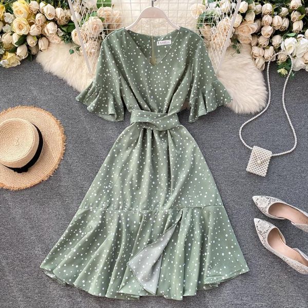 beach elegant print summer sweet womens dresses vintage lace up waist slim retro midi ruffle for vestidos, Black;gray
beach elegant print summer sweet womens dresses vintage lace up waist slim retro midi ruffle for vestidos, Black;gray