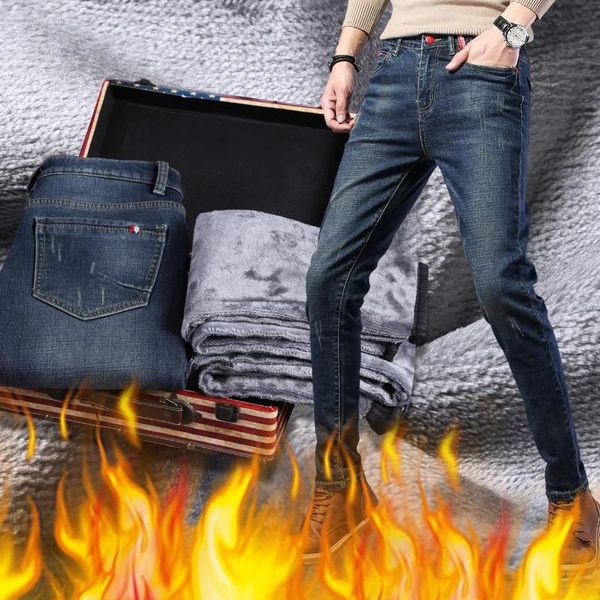 men's jeans men winter black denim wool liner thicker warm jean pants stretch fleece size 36, Blue
men's jeans men winter black denim wool liner thicker warm jean pants stretch fleece size 36, Blue