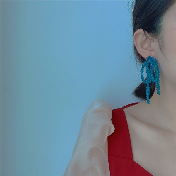 hbp fashion south korea east gate new niche hand woven blue crystal beads bowknot knot exaggerated earrings, Silver
hbp fashion south korea east gate new niche hand woven blue crystal beads bowknot knot exaggerated earrings, Silver