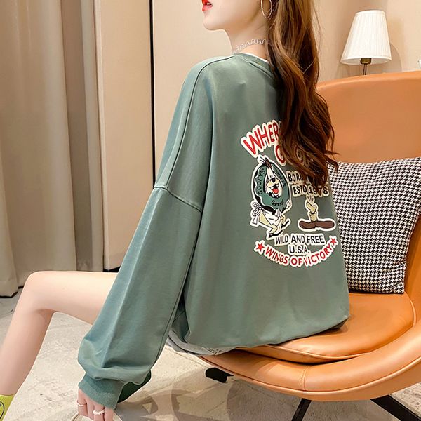 2021 new loose fake two-piece cartoon print women autumn fashion drop shoulder long sleeve hoodless sweatshirt tdv7, Black
2021 new loose fake two-piece cartoon print women autumn fashion drop shoulder long sleeve hoodless sweatshirt tdv7, Black