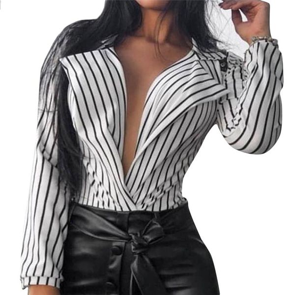 classic elegant ladies striped shirts fashion all-match casual deep v-neck shirts trend simple long-sleeved, White
classic elegant ladies striped shirts fashion all-match casual deep v-neck shirts trend simple long-sleeved, White