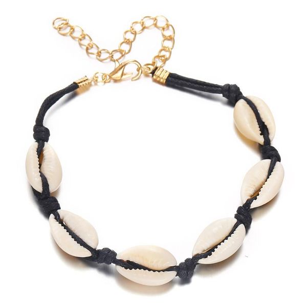 anklets charm beach shell shape black braided rope bracelet vintage gold/silver color bohemian bracelets for women friend wedding gift, Red;blue
anklets charm beach shell shape black braided rope bracelet vintage gold/silver color bohemian bracelets for women friend wedding gift, Red;blue