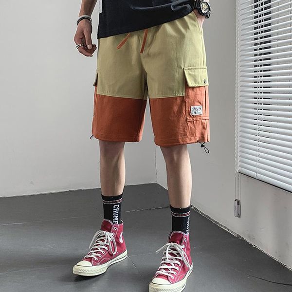 men's shorts patchwork fashion cargo men 2021 hip hop loose high street elastic waist multi pocket sweat, White;black
men's shorts patchwork fashion cargo men 2021 hip hop loose high street elastic waist multi pocket sweat, White;black