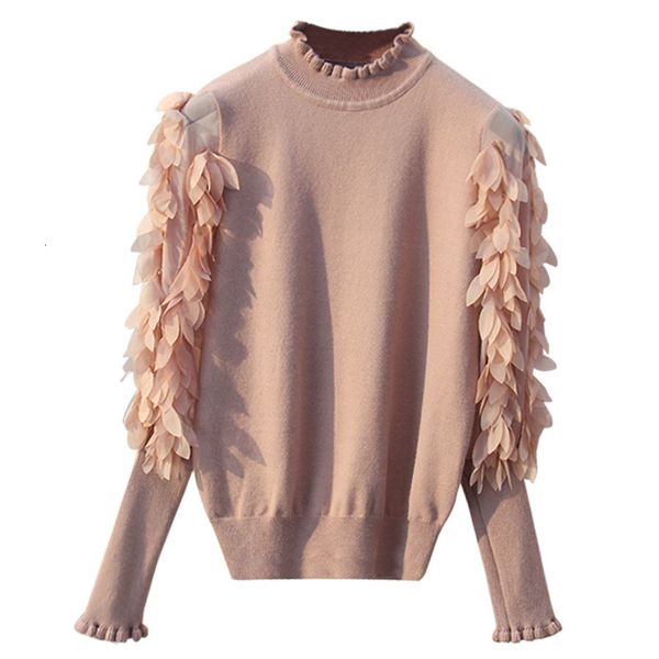 2021 new ruffled collar knitted women spring autumn loose jumper fashion flowers sleeves sweater and pullover femme pull sroe, White;black
2021 new ruffled collar knitted women spring autumn loose jumper fashion flowers sleeves sweater and pullover femme pull sroe, White;black