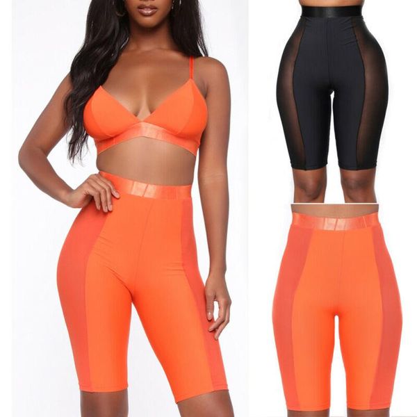 women's shorts workout skinny high waist mesh see through trousers casual, White;black
women's shorts workout skinny high waist mesh see through trousers casual, White;black