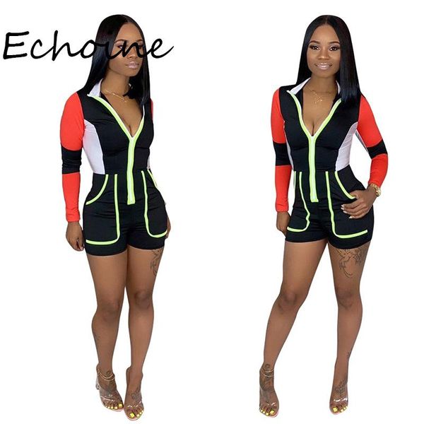 women's jumpsuits & rompers casual playsuit color patchwork short jumpsuit women bodysuit turn down collar zipper overalls autumn cloth, Black;white
women's jumpsuits & rompers casual playsuit color patchwork short jumpsuit women bodysuit turn down collar zipper overalls autumn cloth, Black;white