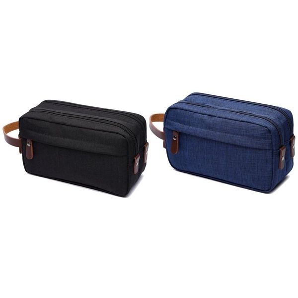 cosmetic bags & cases 2x black/blue casual canvas bag with leather handle travel men wash shaving women toiletry storage
cosmetic bags & cases 2x black/blue casual canvas bag with leather handle travel men wash shaving women toiletry storage