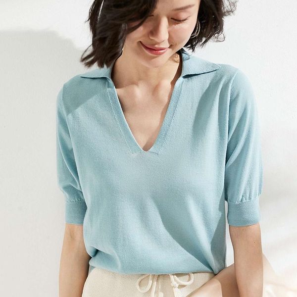 zocept summer new women's worsted wool knitted shirt 2021 pure color casual v-neck t-shirt fashion all-match style, White
zocept summer new women's worsted wool knitted shirt 2021 pure color casual v-neck t-shirt fashion all-match style, White