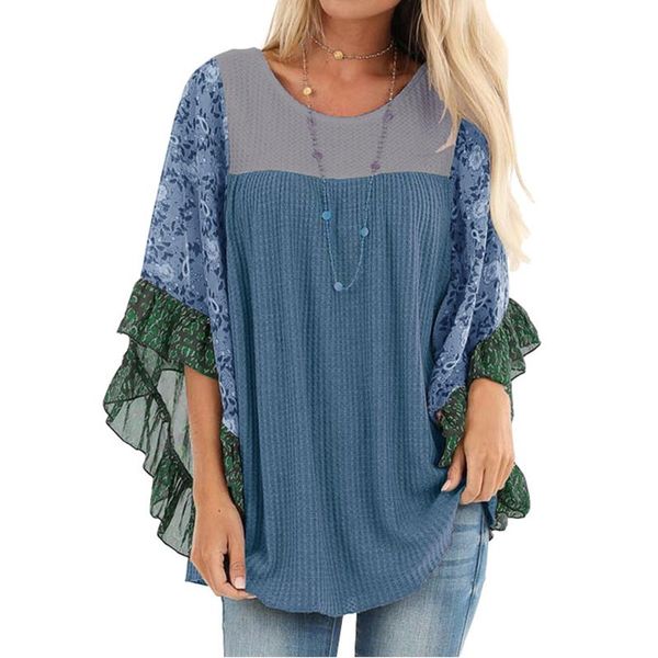 women's t-shirt summer t shirt half bat sleeve big loose patchwork female clothing o neck boho fashion style casual t-shirts, White
women's t-shirt summer t shirt half bat sleeve big loose patchwork female clothing o neck boho fashion style casual t-shirts, White