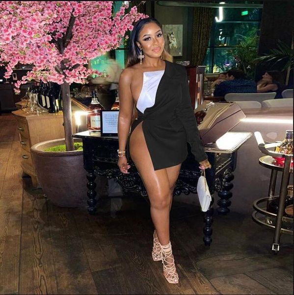 women's suits & blazers fashion stitching oblique shoulder one-sleeve irregular jacket suit 2021 autumn street casual black, White;black
women's suits & blazers fashion stitching oblique shoulder one-sleeve irregular jacket suit 2021 autumn street casual black, White;black