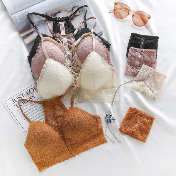 bras sets women front closure bra set lace mesh beauty back push up padded seamless hollow panties female underwear lingerie, Red;black
bras sets women front closure bra set lace mesh beauty back push up padded seamless hollow panties female underwear lingerie, Red;black