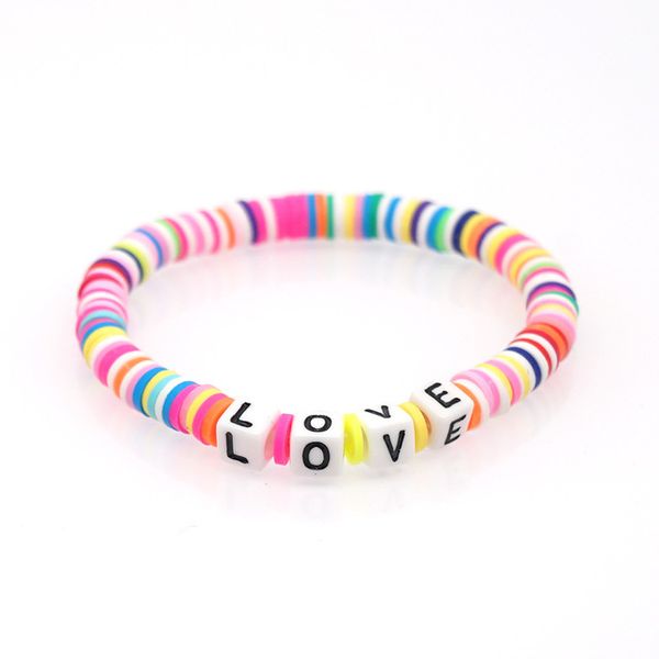 bohemia letter polymer clay bracelets strands for women handmade beads charm bracelet femme jewelry, Black
bohemia letter polymer clay bracelets strands for women handmade beads charm bracelet femme jewelry, Black