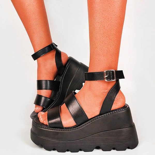 sorphio ins new female brand design casual buckle women shoes thick bottom high wedges sandals women platform summer sandals, Black
sorphio ins new female brand design casual buckle women shoes thick bottom high wedges sandals women platform summer sandals, Black