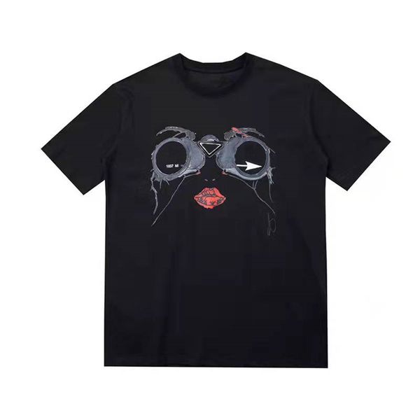 22ss fashion casual t shirt designer prad couple short-sleeved inverted triangle telescope red lips 100% cotton black and white size s-xl, White;black
22ss fashion casual t shirt designer prad couple short-sleeved inverted triangle telescope red lips 100% cotton black and white size s-xl, White;black