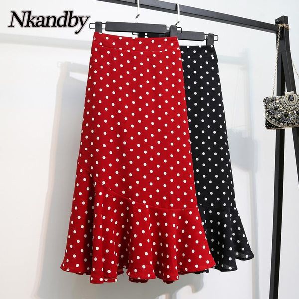 plus size pants nkandby 2021 summer chiffon skirt women's fashion elastic waist fishtail polka dot a-line wrap midi length, Black
plus size pants nkandby 2021 summer chiffon skirt women's fashion elastic waist fishtail polka dot a-line wrap midi length, Black