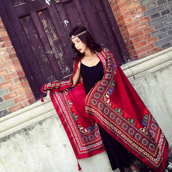 bohemian national style tourism po beach versatile air conditioning shawl cotton linen scarf, Blue;gray
bohemian national style tourism po beach versatile air conditioning shawl cotton linen scarf, Blue;gray