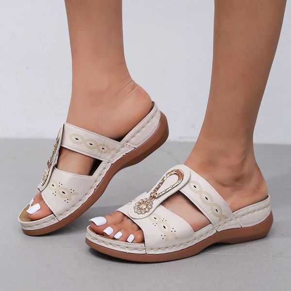 slippers summer ladies wedge sandals thick-soled flip flops soft and comfortable casual shoes outdoor beach, Black
slippers summer ladies wedge sandals thick-soled flip flops soft and comfortable casual shoes outdoor beach, Black