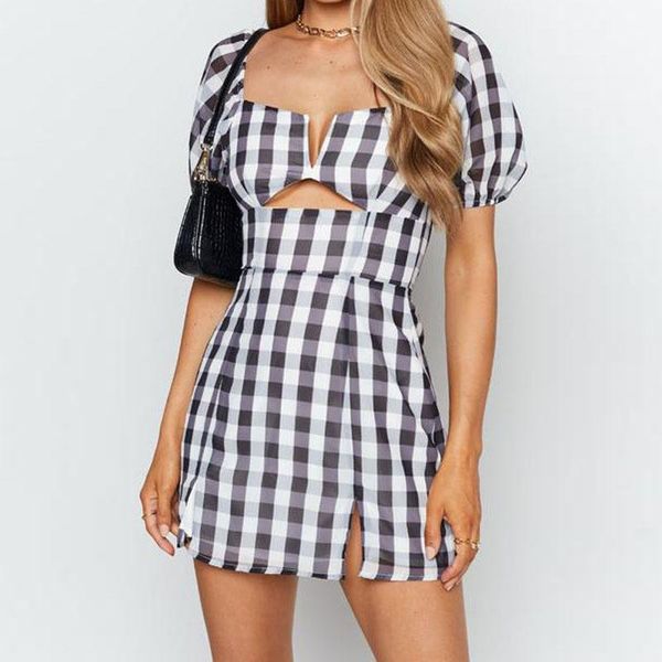 women's swimwear elegant black white plaid mini dress women square collar hollow out split puff sleeve dresses cute sweet party club be, White;black
women's swimwear elegant black white plaid mini dress women square collar hollow out split puff sleeve dresses cute sweet party club be, White;black