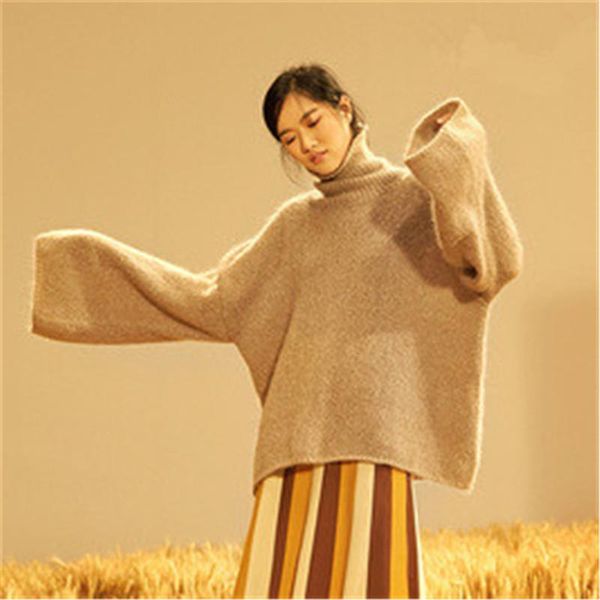 women's sweaters fashion 100% hand made wool knit women brief turtleneck solid loose h-straight pullover sweater one&over size, White;black
women's sweaters fashion 100% hand made wool knit women brief turtleneck solid loose h-straight pullover sweater one&over size, White;black