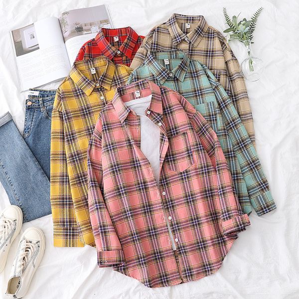 2021 new women plaid blouse fashion chic checked shirt long sleeve female casual print shirts autumn winter loose cotton blusas aitv, Black
2021 new women plaid blouse fashion chic checked shirt long sleeve female casual print shirts autumn winter loose cotton blusas aitv, Black
