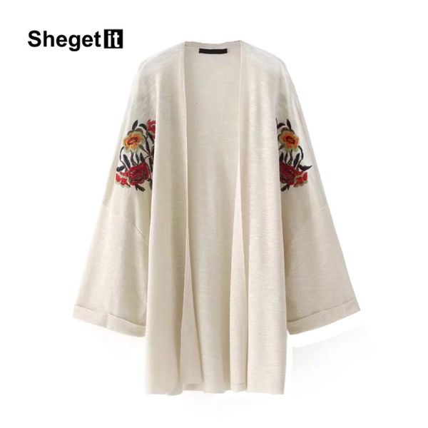 women's trench coats shegetit vintage floral embroidery women coat flare sleeves thin knitted loose casual outerwear ladies, Tan;black
women's trench coats shegetit vintage floral embroidery women coat flare sleeves thin knitted loose casual outerwear ladies, Tan;black