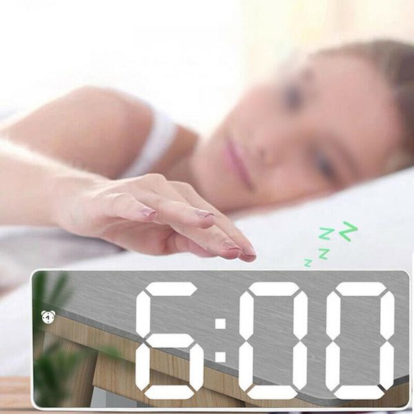 Digita ED Mirror Aarm Cock Digita Snooze Tabe Cock Wake Up ight Eectronic Time Temperature Dispay Decoration Cock
Digita ED Mirror Aarm Cock Digita Snooze Tabe Cock Wake Up ight Eectronic Time Temperature Dispay Decoration Cock