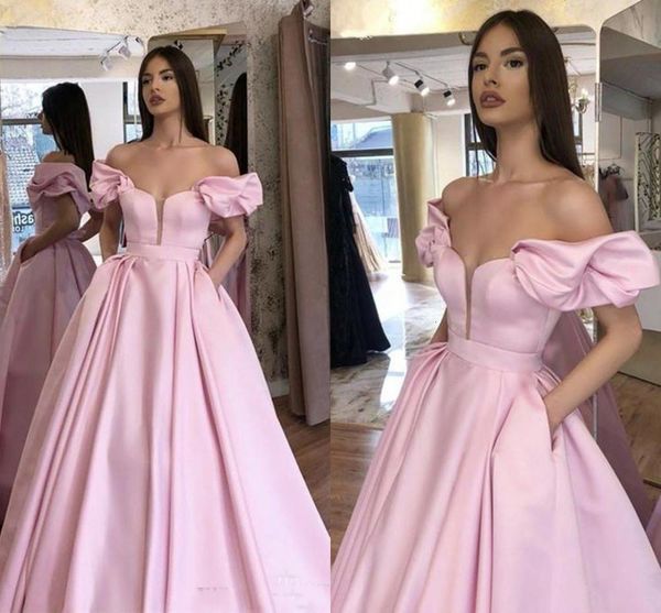 2021 new blush pink satin a line long prom es off the shoulder ruched evening party wear gowns with pocket x4ur, White;pink
2021 new blush pink satin a line long prom es off the shoulder ruched evening party wear gowns with pocket x4ur, White;pink