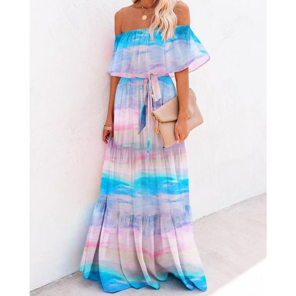 casual dresses fashion vintage print ruffles sleeve beach long maxi dress off shoulder 2021 summer, Black;gray
casual dresses fashion vintage print ruffles sleeve beach long maxi dress off shoulder 2021 summer, Black;gray