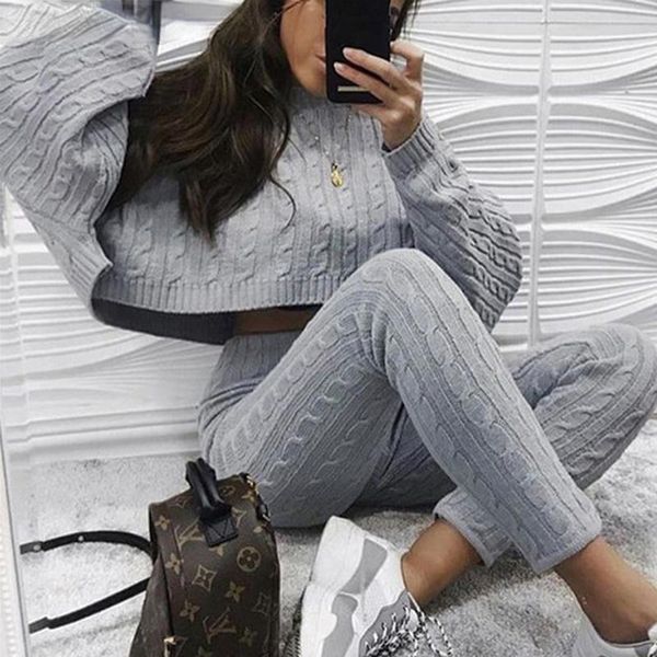 women's pants & capris ladies fashion winter and autumn 2-piece suit long-sleeved loose round neck cross-knit sweater high-waist pencil, Black;white
women's pants & capris ladies fashion winter and autumn 2-piece suit long-sleeved loose round neck cross-knit sweater high-waist pencil, Black;white