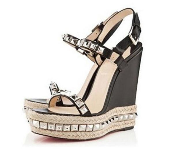 popular cataclou 120mm studded ladies espadrille wedge gladiator sandals red bottom shoes for women women high heels comfortable, Black
popular cataclou 120mm studded ladies espadrille wedge gladiator sandals red bottom shoes for women women high heels comfortable, Black