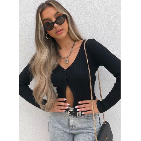 2021 autumn new short v-neck single-breasted long sleeve slim sweaters knitted fashion women sweater cardigan wx6j, White;black
2021 autumn new short v-neck single-breasted long sleeve slim sweaters knitted fashion women sweater cardigan wx6j, White;black