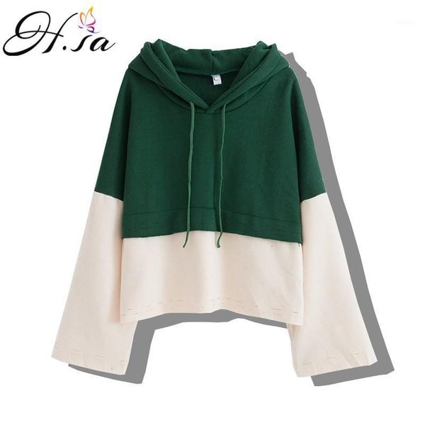 women's sweaters h.sa women harajuku chic sweater and pullovers hooded jumpers flare sleeve patchwork army green korean pull femme, White;black
women's sweaters h.sa women harajuku chic sweater and pullovers hooded jumpers flare sleeve patchwork army green korean pull femme, White;black