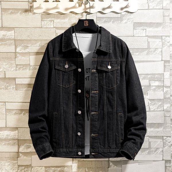 solid casual slim mens denim jacket plus size 3xl bomber jacket autumn men cowboy men's jean chaqueta hombre, Black;brown
solid casual slim mens denim jacket plus size 3xl bomber jacket autumn men cowboy men's jean chaqueta hombre, Black;brown