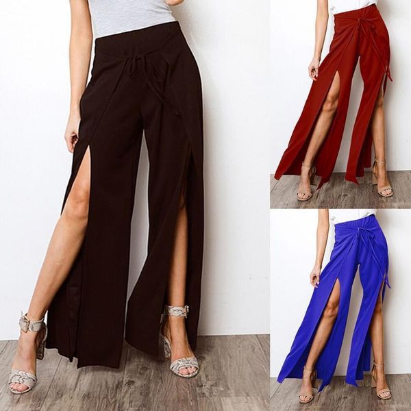women's pants & capris women ladies summer casual solid color wide leg long trousers girls leggings, Black;white
women's pants & capris women ladies summer casual solid color wide leg long trousers girls leggings, Black;white