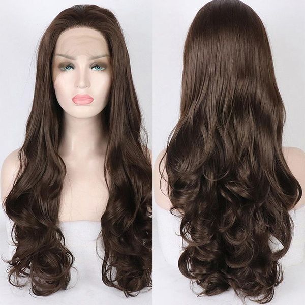 synthetic wigs 180% density 26inch long body wave dark brown lace front wig for black women babyhair preplucked daily cosplay
synthetic wigs 180% density 26inch long body wave dark brown lace front wig for black women babyhair preplucked daily cosplay