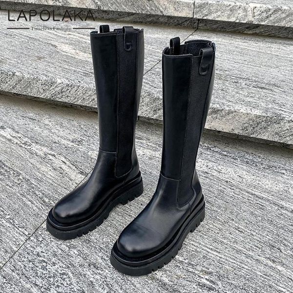 boots lapolaka design 2021 tire skidproof rubber sole motorcycle women shoes elastic platform mid-calf derby boot lady shoe1, Black
boots lapolaka design 2021 tire skidproof rubber sole motorcycle women shoes elastic platform mid-calf derby boot lady shoe1, Black