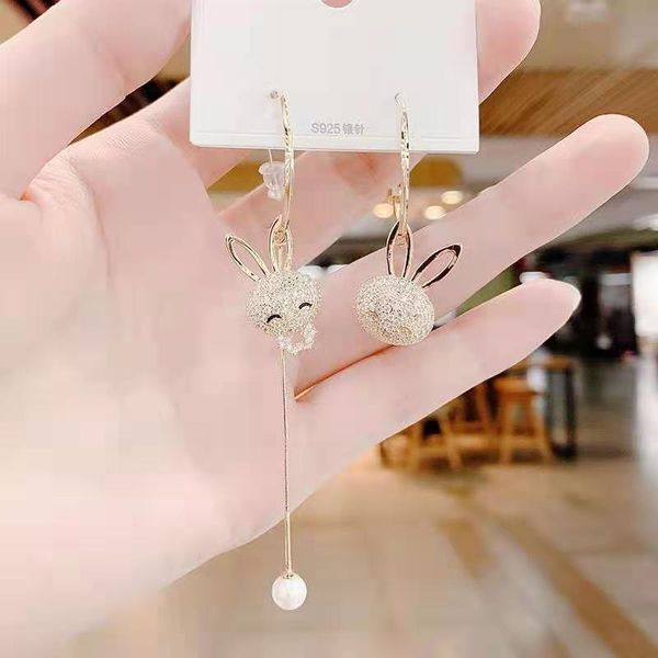 dangle & chandelier fashion sweet asymmetrical pearl earrings for women micro-inlaid zircon long pendant trendy party jewelry, Silver
dangle & chandelier fashion sweet asymmetrical pearl earrings for women micro-inlaid zircon long pendant trendy party jewelry, Silver