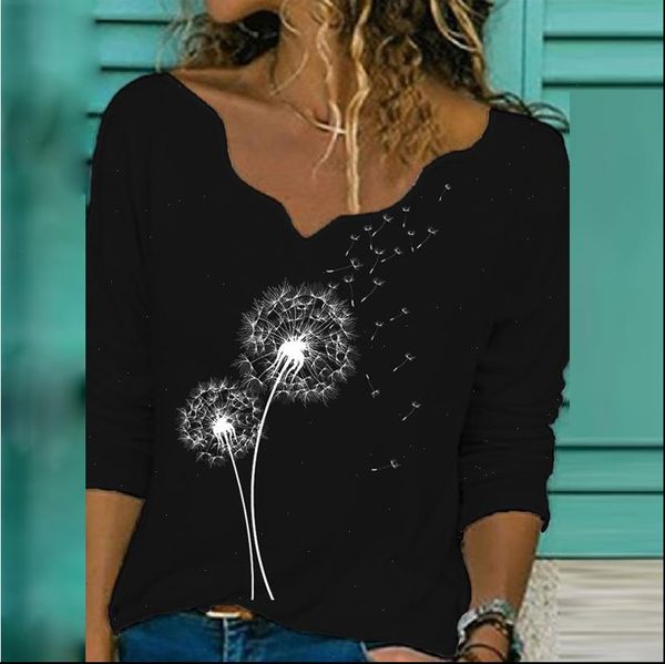 elegant v neck long sleeve t shirt woman dandelion tshirt print casual shirts 2021 fashion streetwear women pullover, White
elegant v neck long sleeve t shirt woman dandelion tshirt print casual shirts 2021 fashion streetwear women pullover, White