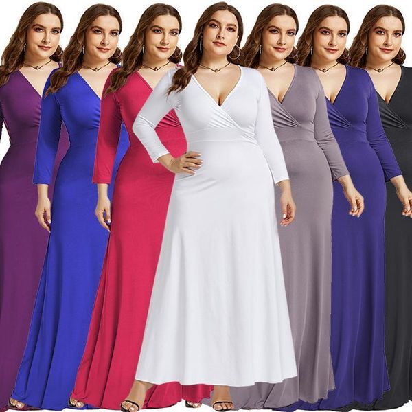 plus size women v-neck long sleeve bodycon robe dress spring autumn solid casual high waist stretchy party night dresses, Black;gray
plus size women v-neck long sleeve bodycon robe dress spring autumn solid casual high waist stretchy party night dresses, Black;gray