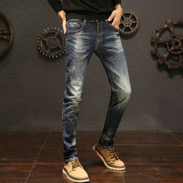 straight fit men's trend youth elastic leisure pants in autumn of 2019, Blue
straight fit men's trend youth elastic leisure pants in autumn of 2019, Blue