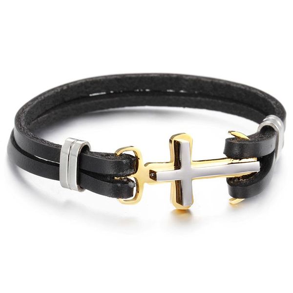 tennis double genuine leather jewelry stainless steel gold cross hook clasp bracelet bangle for women men 8.26'', Golden;silver
tennis double genuine leather jewelry stainless steel gold cross hook clasp bracelet bangle for women men 8.26'', Golden;silver