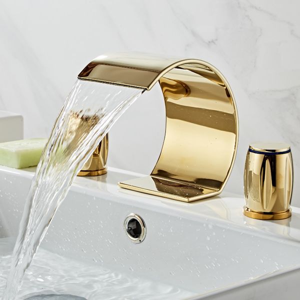 bathroom sink faucets basin total brass gold deck mounted 3 hole double handle and cold waterfall faucet water tap kp0p
bathroom sink faucets basin total brass gold deck mounted 3 hole double handle and cold waterfall faucet water tap kp0p