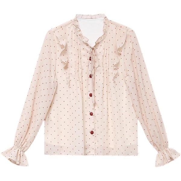 women's blouses & shirts women dot 2021 korean style chiffon loose ol female spring plus size blusas poleras mujer streetwear tee 1087, White
women's blouses & shirts women dot 2021 korean style chiffon loose ol female spring plus size blusas poleras mujer streetwear tee 1087, White