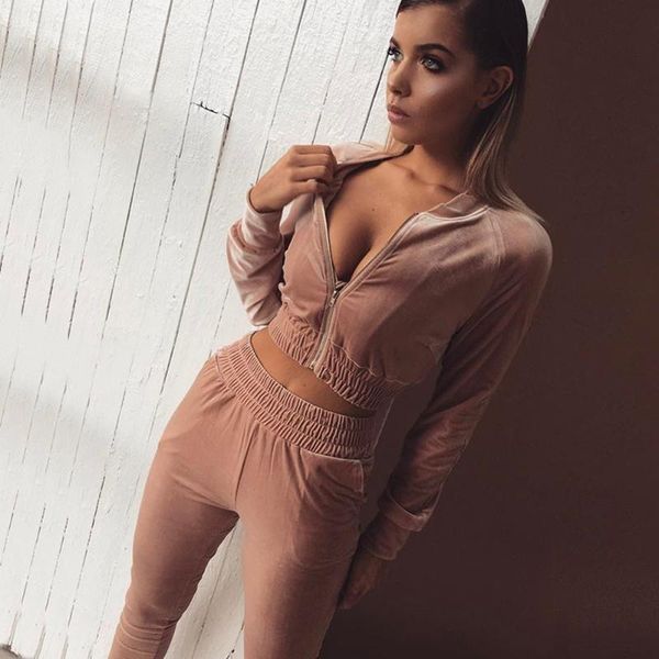 women's jumpsuits & rompers yuyou velvet two-piece jumpsuit sports suit ladies sportswear casual, Black;white
women's jumpsuits & rompers yuyou velvet two-piece jumpsuit sports suit ladies sportswear casual, Black;white